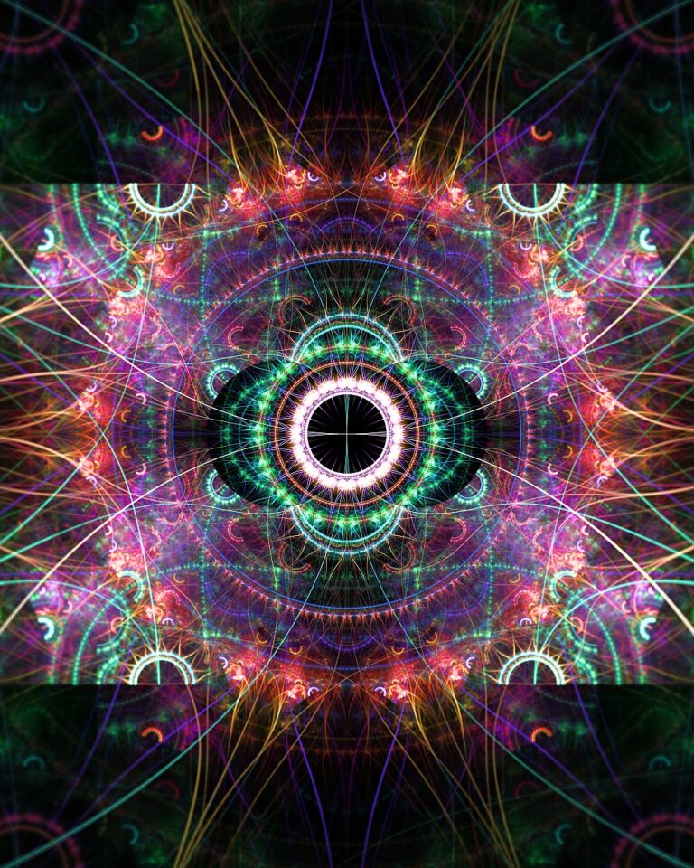colorful fractal flame artwork, art print for modern interior