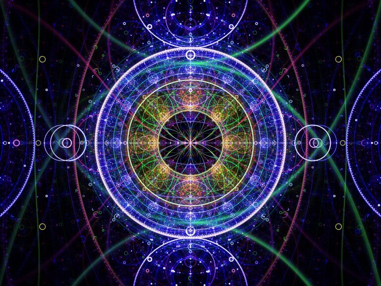 blue black green fractal flame artwork, art print for modern tech interior