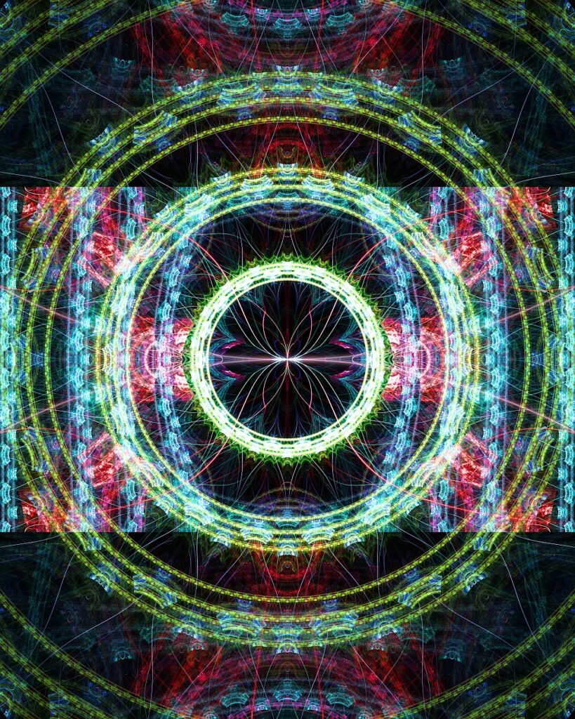 colorful fractal flame art for meditation