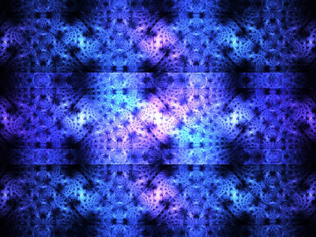 blue violet fractal art, modern spiritual wall art