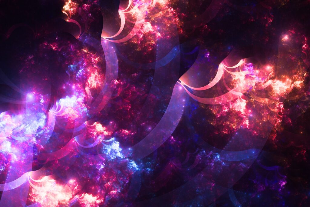 colorful fractal artwork, modern abstract wall art